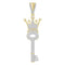 MEN'S CHARM 0.65CT ROUND DIAMOND 10K YELLOW GOLD