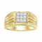 MEN'S RING 0.35CT ROUND DIAMOND 10K YELLOW GOLD