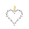 LADIES HEART PENDANT WITH CHAIN 0.50CT ROUND DIAMOND 14K YELLOW GOLD (SI QUALITY)