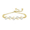 LADIES BOVALO BRACELET 0.15CT ROUND DIAMOND YELLOW GOLD/STERLING SILVER