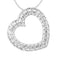 LADIES PENDANT WITH CHAIN 0.25CT ROUND DIAMOND 10K WHITE GOLD