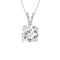 LADIES SOLITAIRE PENDANT WITH CHAIN 0.15CT ROUND DIAMOND 14K WHITE GOLD