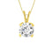 LADIES SOLITAIRE PENDANT 0.15CT ROUND DIAMOND 14K YELLOW GOLD