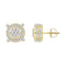 LADIES STUD EARRINGS 0.50CT ROUND DIAMOND 10K YELLOW GOLD