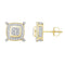 LADIES EARRINGS 0.50CT ROUND DIAMOND 10K YELLOW GOLD