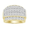 MEN'S RING 3.00CT ROUND DIAMOND 10K YELLOW GOLD