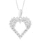 LADIES PENDANT WITH CHAIN 0.25CT ROUND DIAMOND 14K WHITE GOLD