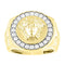 MEN'S RING 0.25CT ROUND DIAMOND 10K YELLOW GOLD