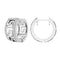 LADIES HUGGIES 0.20CT ROUND DIAMOND 10K WHITE GOLD