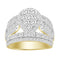 LADIES RING 3.00CT ROUND DIAMOND 10K YELLOW GOLD