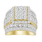 LADIES RING 5.00CT ROUND DIAMOND 10K YELLOW GOLD