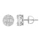 MEN'S EARRINGS 0.50CT ROUND/BAGUETTE DIAMOND 10K WHITE GOLD