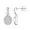 LADIES EARRINGS 0.30CT ROUND/BAGUETTE DIAMOND 10K WHITE GOLD