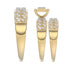 LADIES TRIO SET 0.50CT ROUND DIAMOND 10K YELLOW GOLD