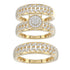 LADIES TRIO SET 0.50CT ROUND DIAMOND 10K YELLOW GOLD