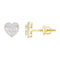 LADIES EARRINGS 0.25CT ROUND/BAGUETTE DIAMOND 10K YELLOW GOLD