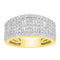 LADIES BAND 1.00CT ROUND/BAGUETTE DIAMOND 14K YELLOW GOLD