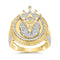 MEN'S RING 0.50CT ROUND DIAMOND 10K YELLOW GOLD