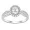 LADIES RING 0.25CT ROUND DIAMOND 10K WHITE GOLD