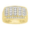 MEN'S BAND 1.00CT ROUND DIAMOND 10K YELLOW GOLD