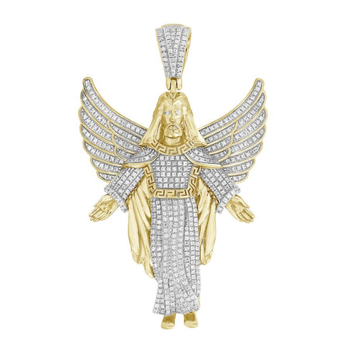MEN'S CHARM 1.00CT ROUND DIAMOND 10K YELLOW GOLD