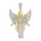MEN'S CHARM 1.00CT ROUND DIAMOND 10K YELLOW GOLD
