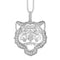 LADIES PENDANT WITH CHAIN 0.20CT ROUND DIAMOND 10K WHITE GOLD