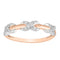 LADIES BAND 0.10CT ROUND DIAMOND 10K ROSE GOLD