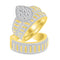 LADIES TRIOS SET 2.00CT ROUND/BAGUETTE DIAMOND 10K YELLOW GOLD