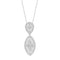 LADIES PENDANT WITH CHAIN 0.50CT ROUND/BAGUETTE DIAMOND 14K WHITE GOLD