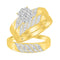 LADIES TRIOS SET 0.33CT ROUND DIAMOND 10K YELLOW GOLD