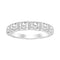 LADIES BAND 1.00CT ROUND/BAGUETTE DIAMOND 14K WHITE GOLD