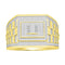 MEN'S RING 0.50CT ROUND DIAMOND 10K YELLOW GOLD