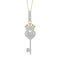 MEN'S CHARM PENDANT 1.00CT ROUND/BAGUETTE DIAMOND 10K YELLOW GOLD