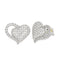 LADIES  EARRINGS 0.75CT ROUND DIAMOND 14K WHITE GOLD