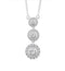 LADIES SEMI MOUNT NECKLACE 1.00CT ROUND DIAMOND 14K WHITE GOLD