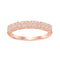 LADIES  BAND 0.15CT ROUND DIAMOND 14K ROSE GOLD