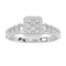 LADIES RING 0.20CT ROUND/BAGUETTE DIAMOND 14K WHITE GOLD