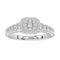 LADIES RING 0.20CT ROUND/BAGUETTE DIAMOND 14K WHITE GOLD