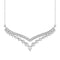 LADIES NECKLACE 0.50CT ROUND DIAMOND 14K WHITE GOLD  