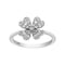 LADIES RING 0.33CT ROUND/BAGUETTE DIAMOND 14K WHITE GOLD