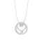 LADIES PENDANT WITH CHAIN 0.25CT ROUND/BAGUETTE DIAMOND 14K WHITE GOLD