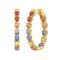 LADIES HOOPS EARRING 4.65CT PEAR DIAMOND 14K YELLOW GOLD (CENTER STONE 4.65CT)