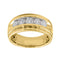 MEN'S  BAND 1.00CT ROUND DIAMOND 14K YELLOW GOLD