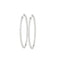 LADIES HOOPS EARRING 1.50CT ROUND DIAMOND 14K WHITE GOLD IN OUT