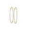 LADIES HOOPS EARRING 3.50CT ROUND DIAMOND 14K YELLOW GOLD IN OUT