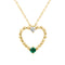 LADIES PENDANT WITH CHAIN 0.15CT ROUND/EMERALD DIAMOND 14K YELLOW GOLD (CENTER STONE ROUND/EMERALD-0.10CT)