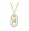 LADIES PENDANT WITH CHAIN 1.65CT ROUND/EMERALD PRINCESS DIAMOND 14K WHITE GOLD (EMERALD PRINCESS DIAMOND-1.50CT)