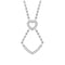 LADIES PENDANT WITH CHAIN 0.16CT ROUND DIAMOND 14K WHITE GOLD