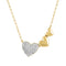 LADIES NECKLACE 0.12CT ROUND DIAMOND 14K YELLOW GOLD